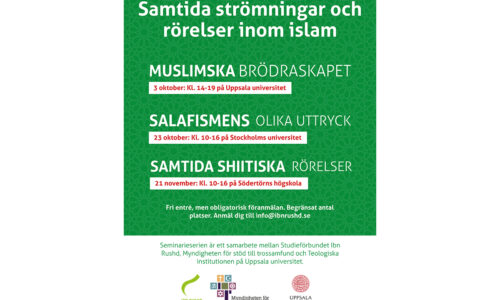 Föreläsningsserie om samtida rörelser inom islam
