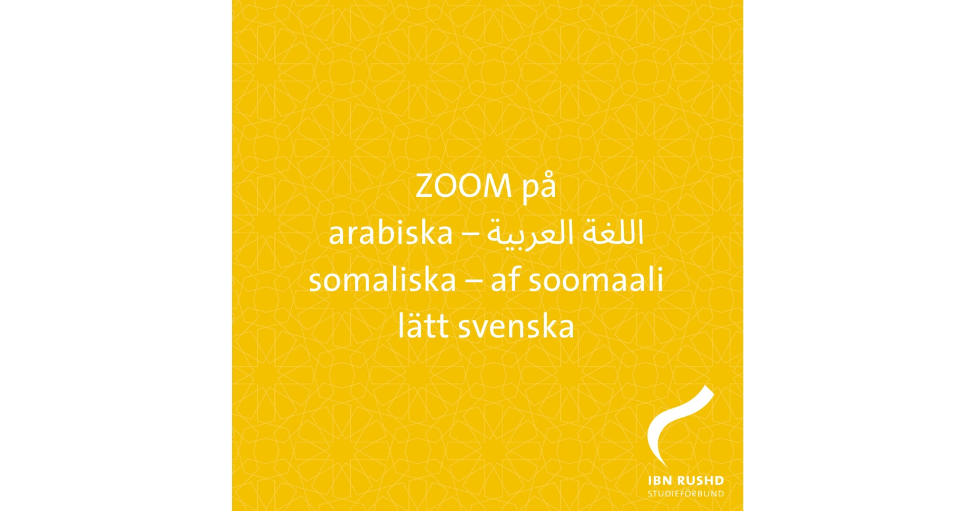 Zoom för cirkelledare – på somaliska, arabiska och lätt svenska