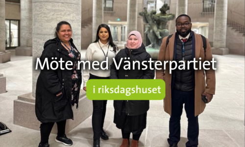 Möte med Vänsterpartiet i riksdagshuset